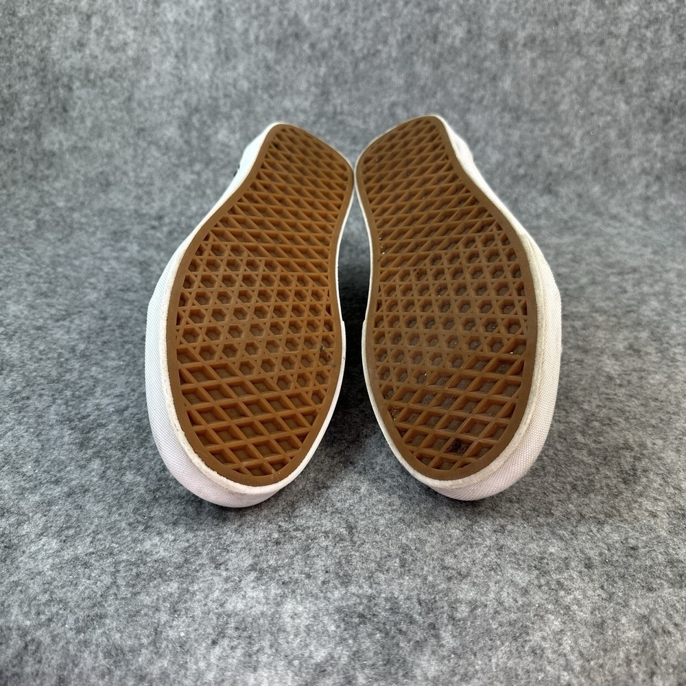 Vans Checker suede Leather Shoes Men's 6.5 Womens 8 White Black Off The Wall - Picture 8 of 10